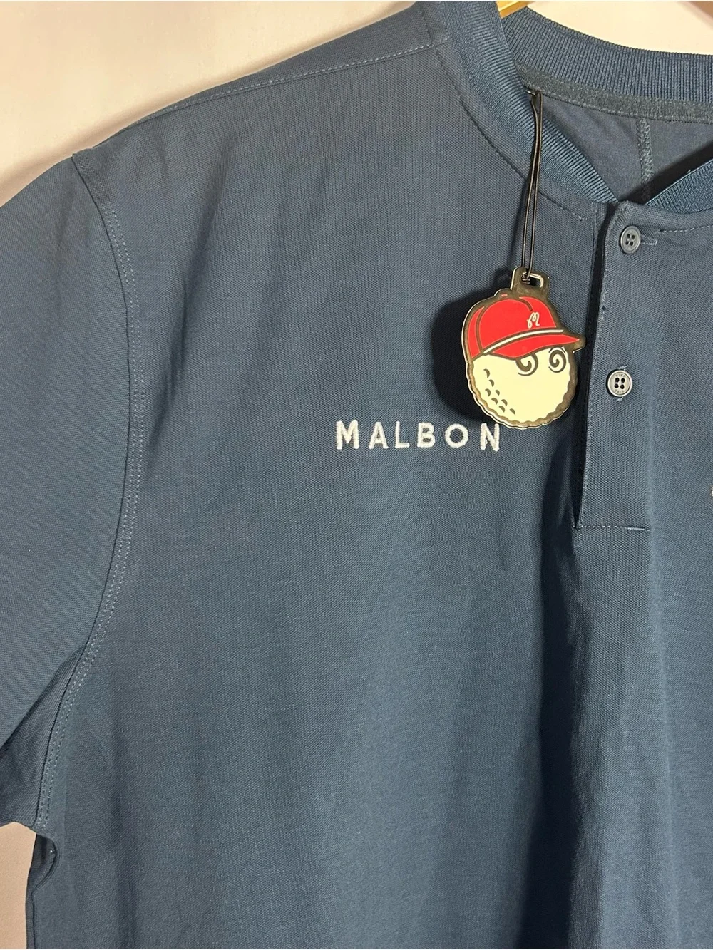 NWT Malbon Nike Dri-Fit T-shirt Navy Blue XL 1/4 Button
